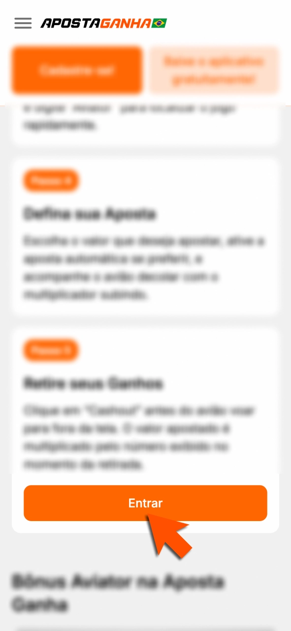 Cadastre-se na Aposta Ganha e jogue Aviator com acesso imediato.