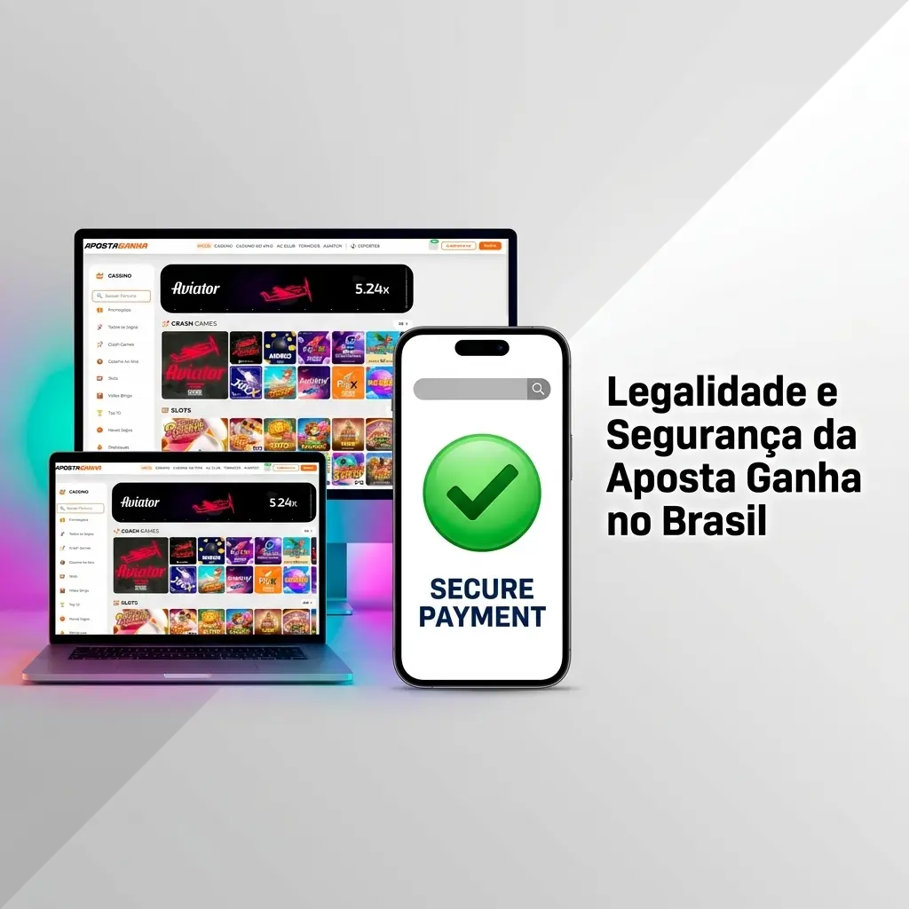 Aposta Ganha no Brasil: plataforma segura com licença internacional, criptografia SSL 256 bits e jogo responsável.