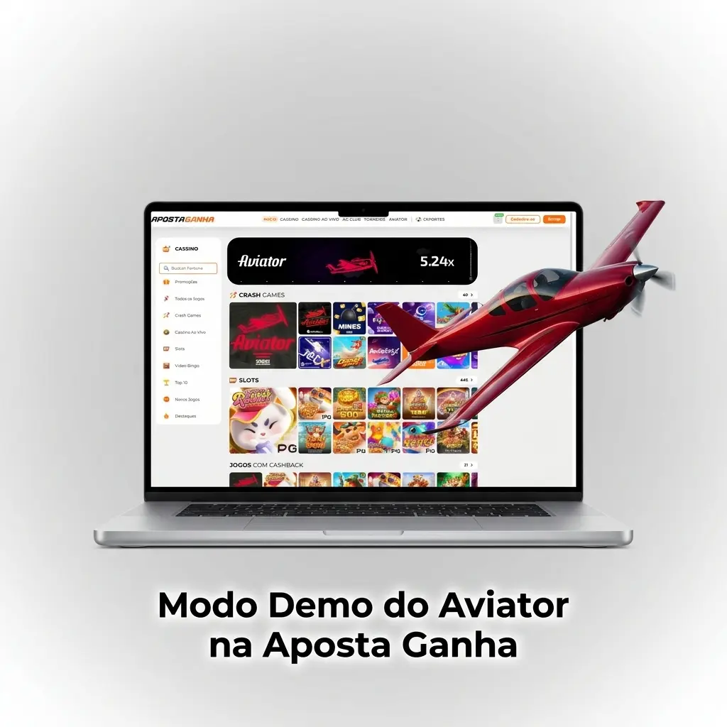 Modo Demo do Aviator na Aposta Ganha com créditos virtuais para praticar sem risco financeiro.