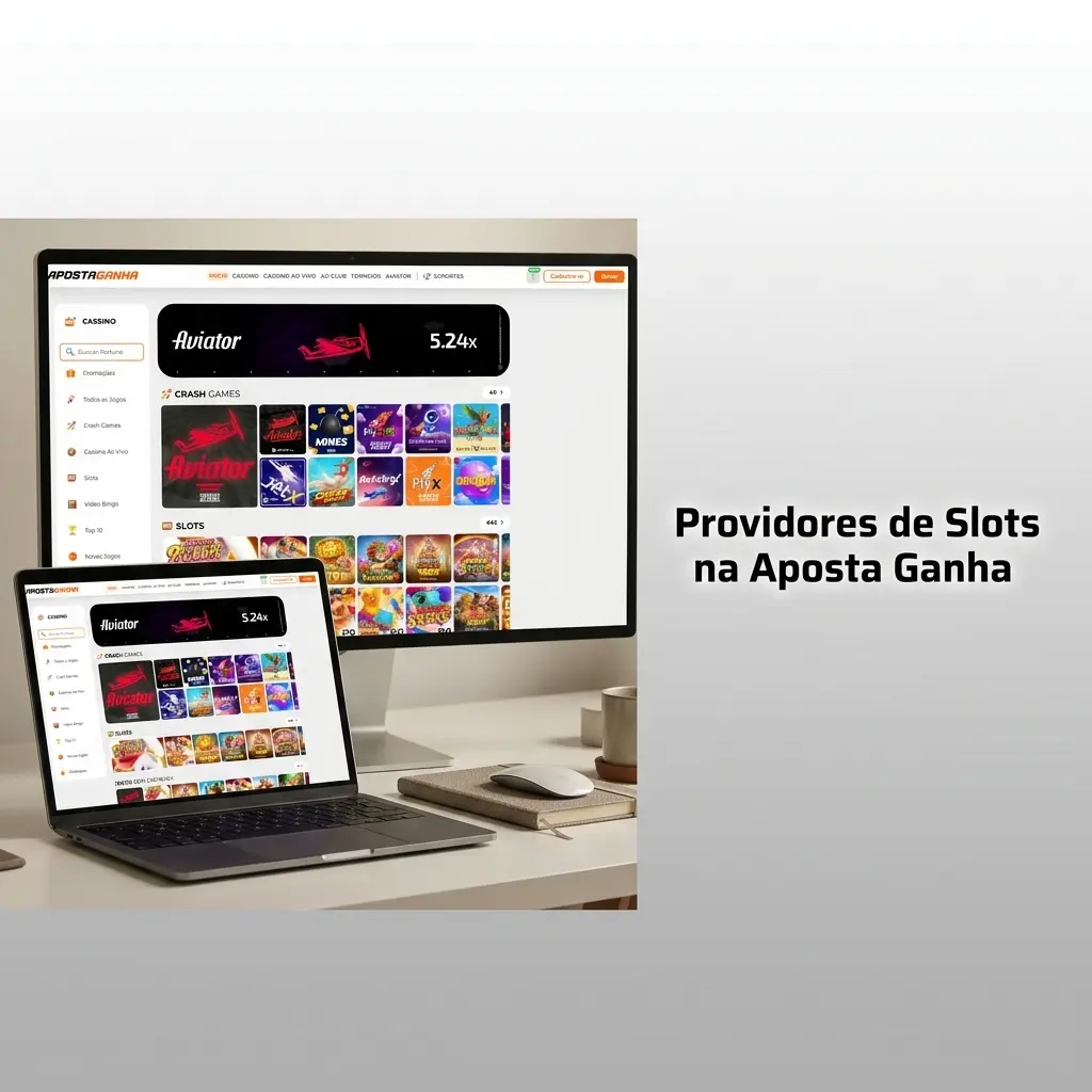Provedores de slots na Aposta Ganha: Pragmatic Play, NetEnt, Evolution e mais de 50 parceiros certificados.