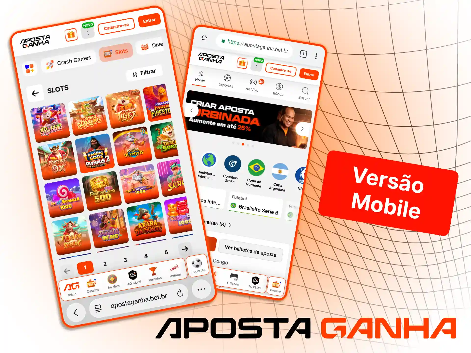 Acesse a versão móvel da Aposta Ganha e aproveite apostas cassino e gerenciamento de conta em qualquer dispositivo.