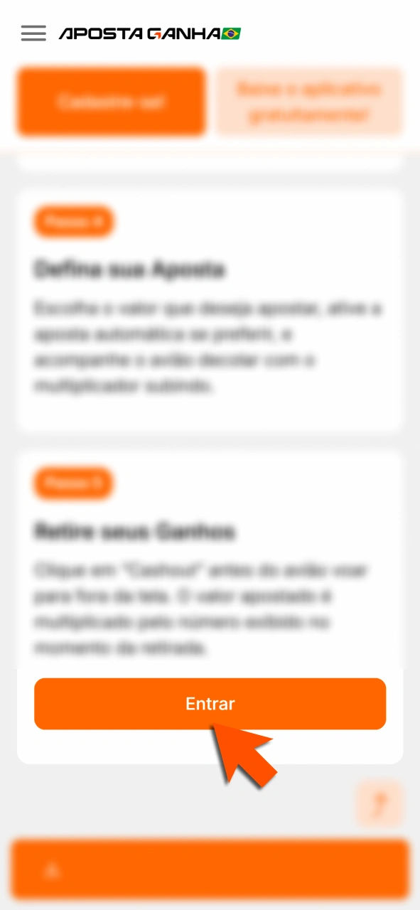 Cadastre-se na Aposta Ganha e jogue Aviator com acesso imediato.
