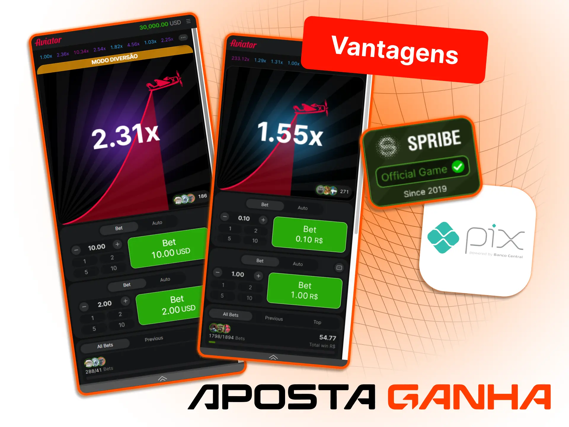 Vantagens do Aviator na Aposta Ganha: RTP 97%, modo demo, Pix e compatibilidade móvel para jogadores brasileiros.