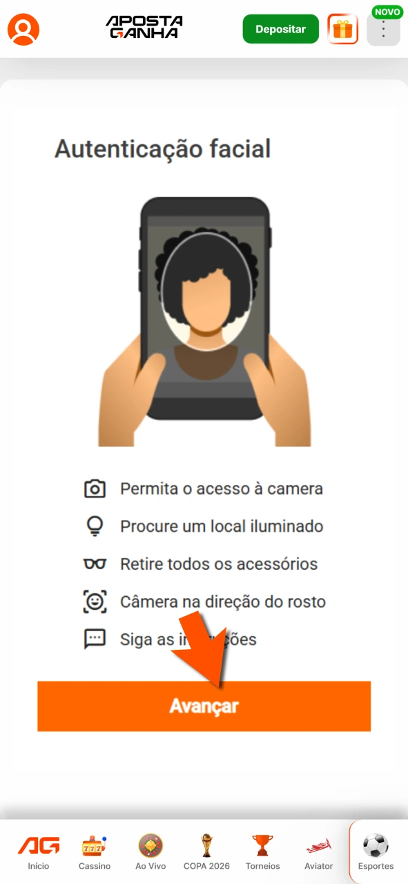 Confirme cadastro na Aposta Ganha e ative sua conta imediatamente.