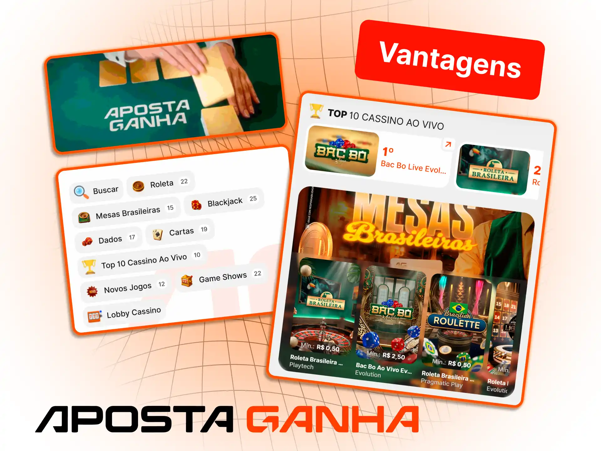 Cassino ao vivo Aposta Ganha com dealers em HD, interação por chat e mesas para todos os níveis.