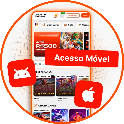 Jogue no celular com as mesmas funções na Aposta Ganha.