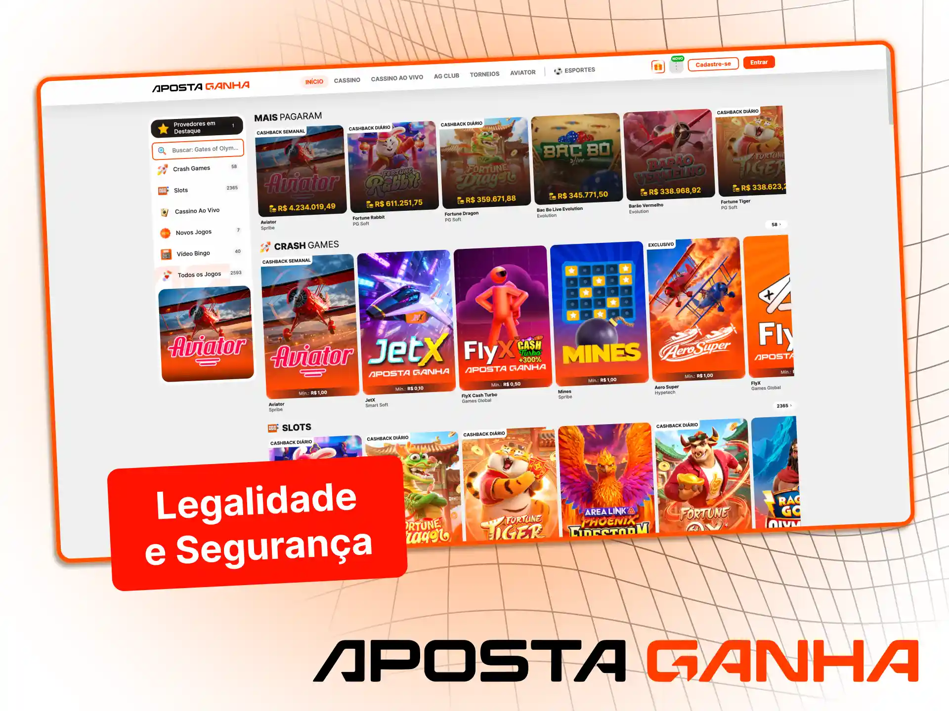 Aposte com total segurança em uma plataforma regulamentada como a Aposta Ganha.