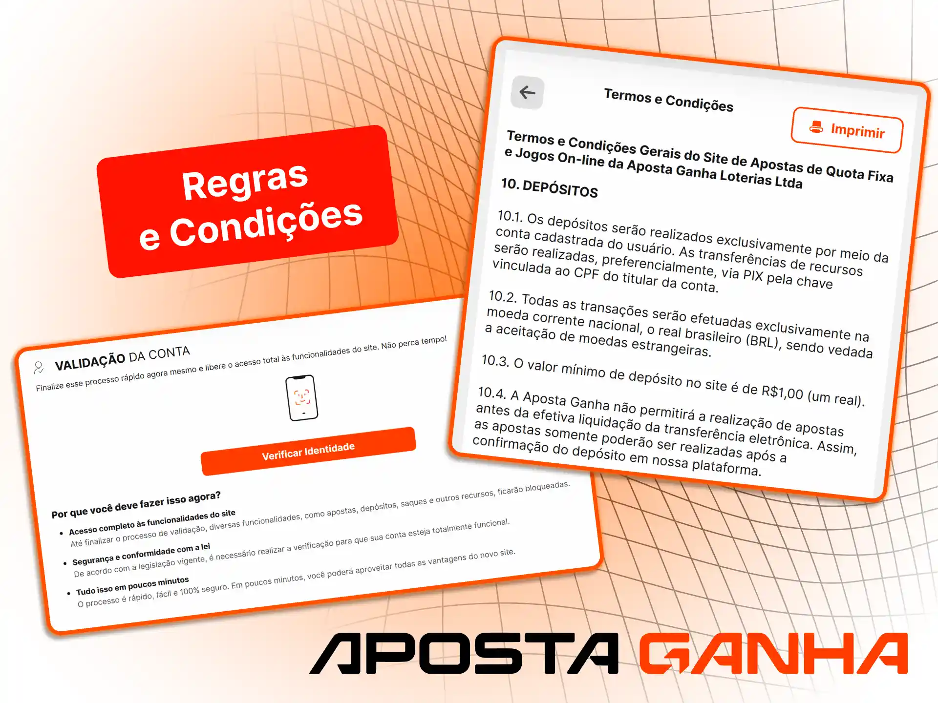Regras e condições de pagamento na Aposta Ganha: verificação, limites e requisitos de saque.